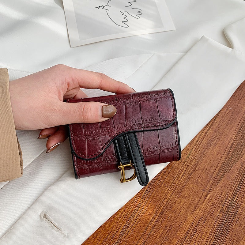 Porte-carte en cuir texturé