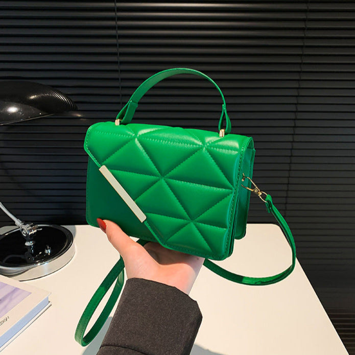 Sac à bandoulière en cuir matelassé