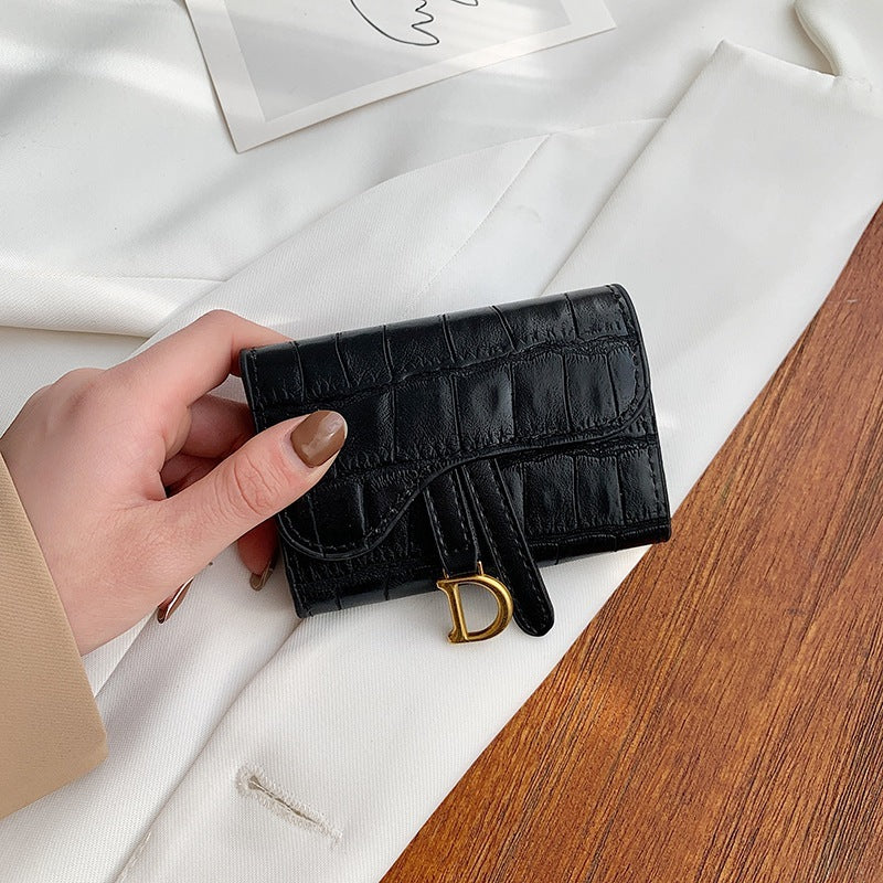 Porte-carte en cuir texturé