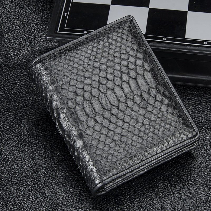 Portefeuille en cuir imitation peau de crocodile