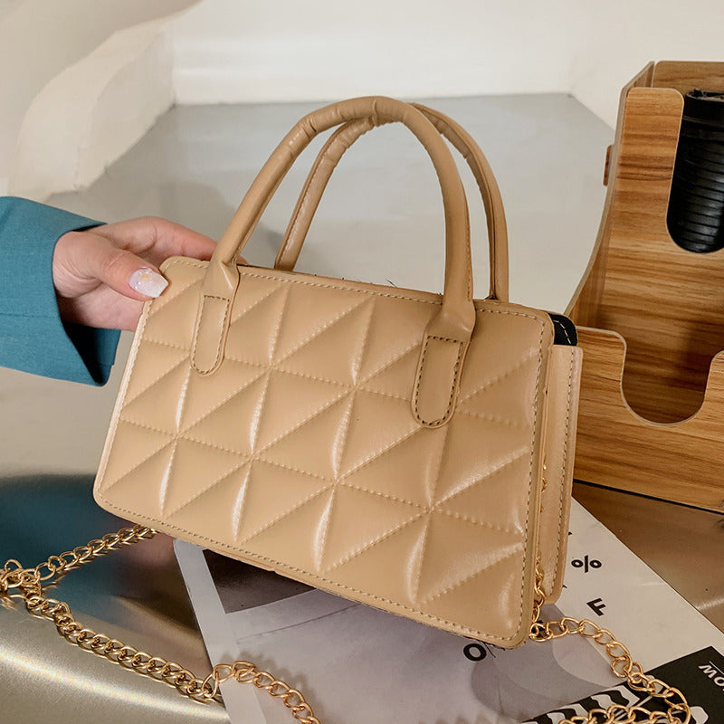 Sac à main en cuir matelassé