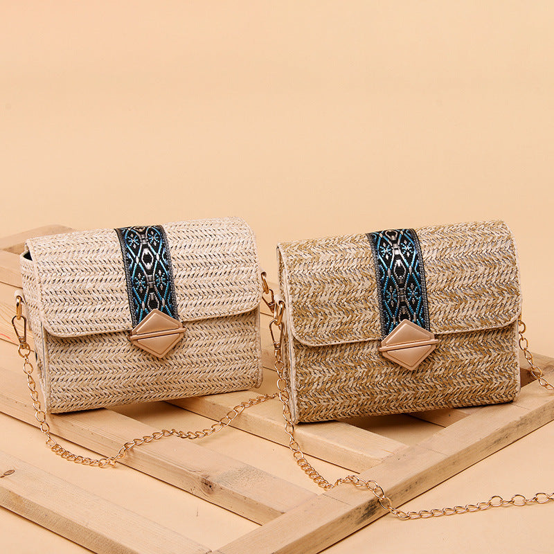Sac à bandoulière bohème en fibre naturelle