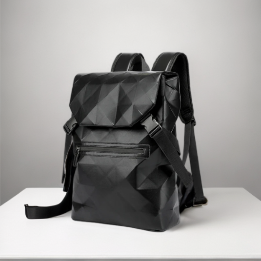Sac à dos moderne homme en cuir noir