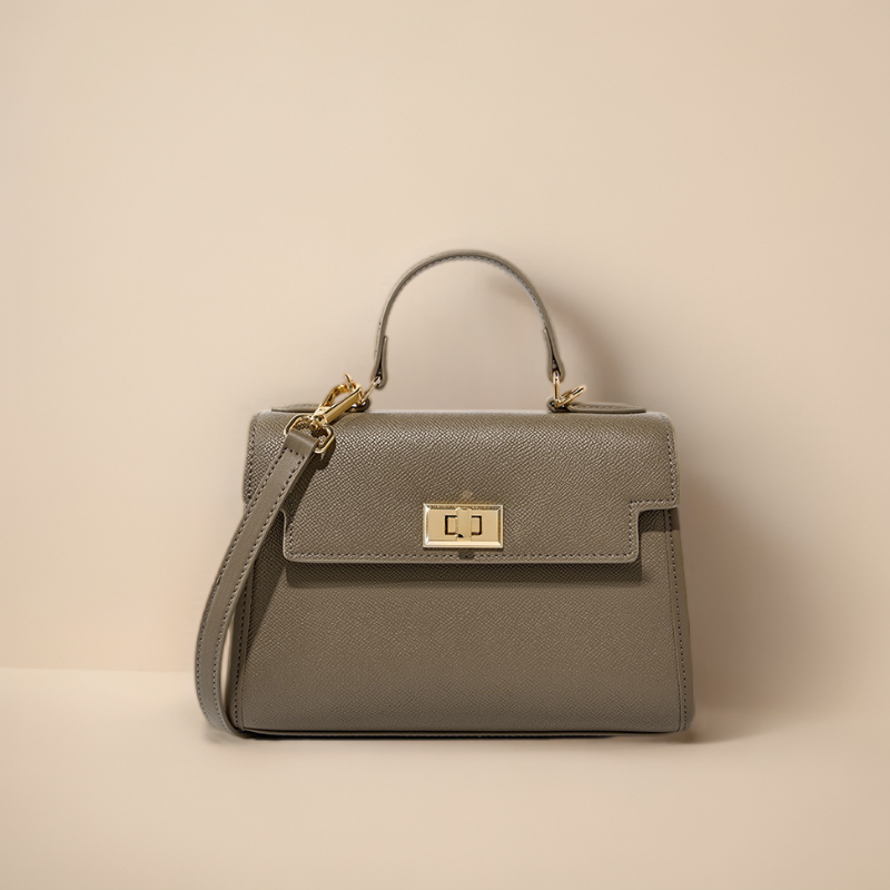 Sac à main en cuir grainé