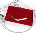 Pochette de soirée en suédine rouge