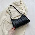 Sac baguette en cuir matelassé