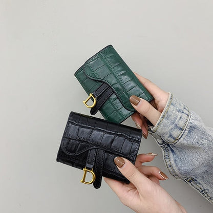 Porte-carte en cuir texturé