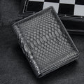 Portefeuille en cuir imitation peau de crocodile