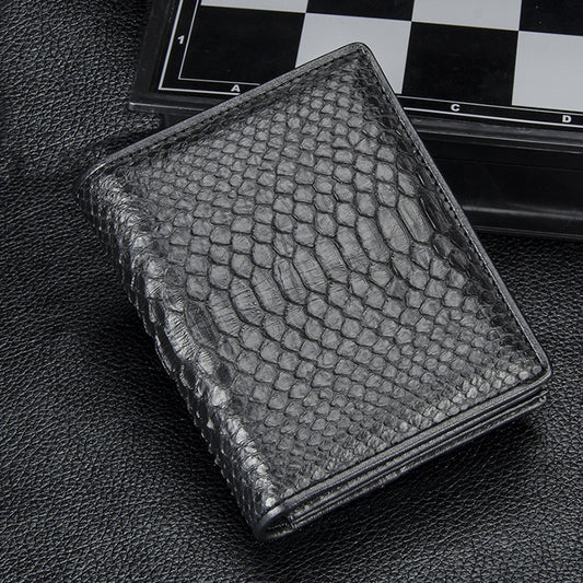 Portefeuille en cuir imitation peau de crocodile